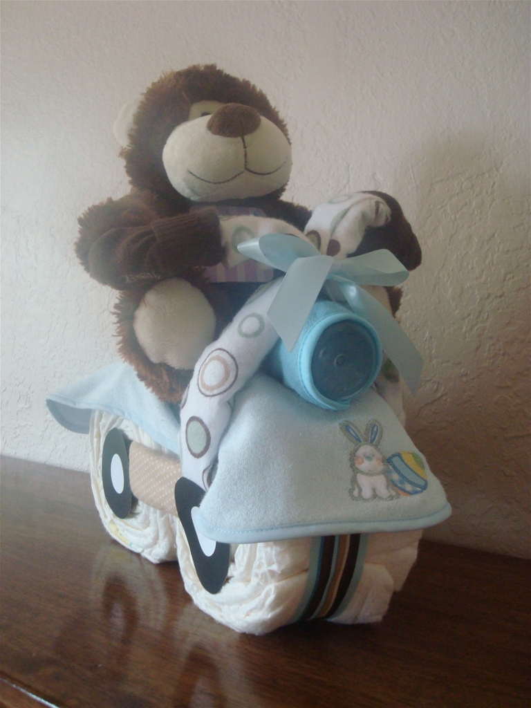 Boy Baby Shower Motorcycle Diaper Cake