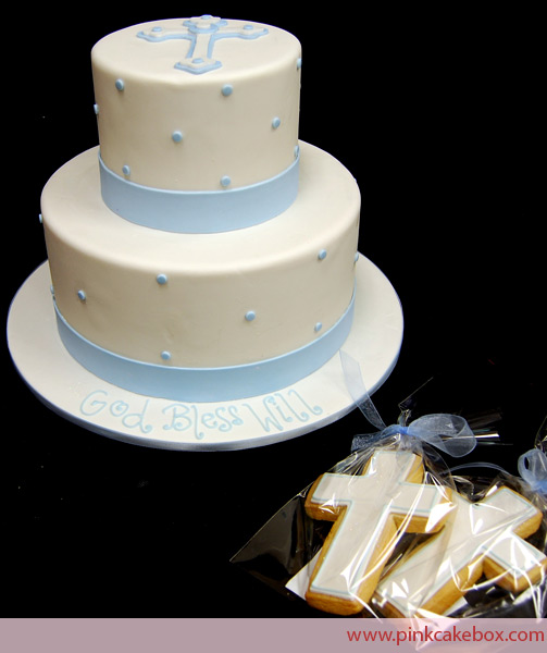 Boy Christening Cross Cake Ideas