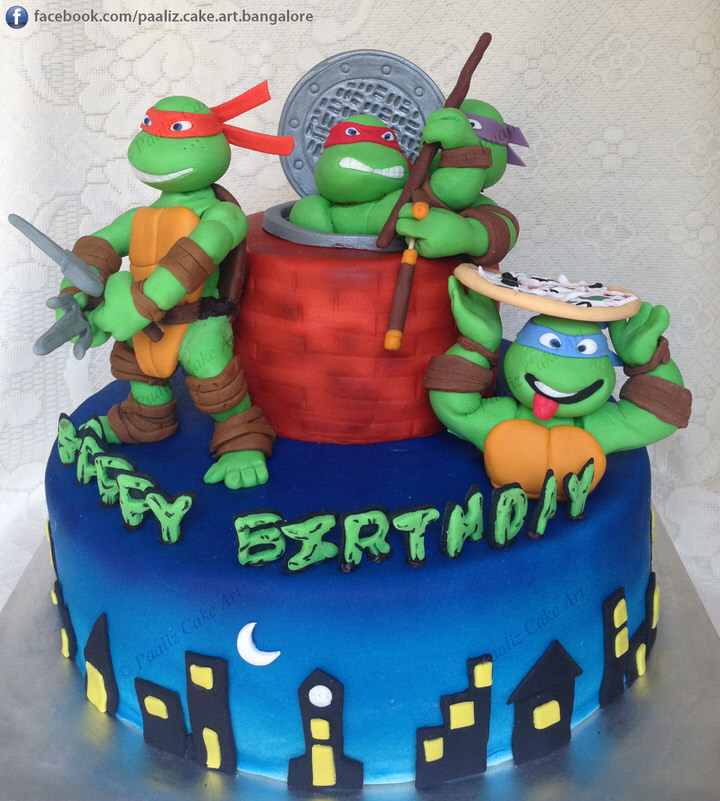 11 Photos of Ninja Turtle Birthday Cakes For Boys