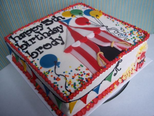 9 Photos of Carnival Theme Birthday Sheet Cakes