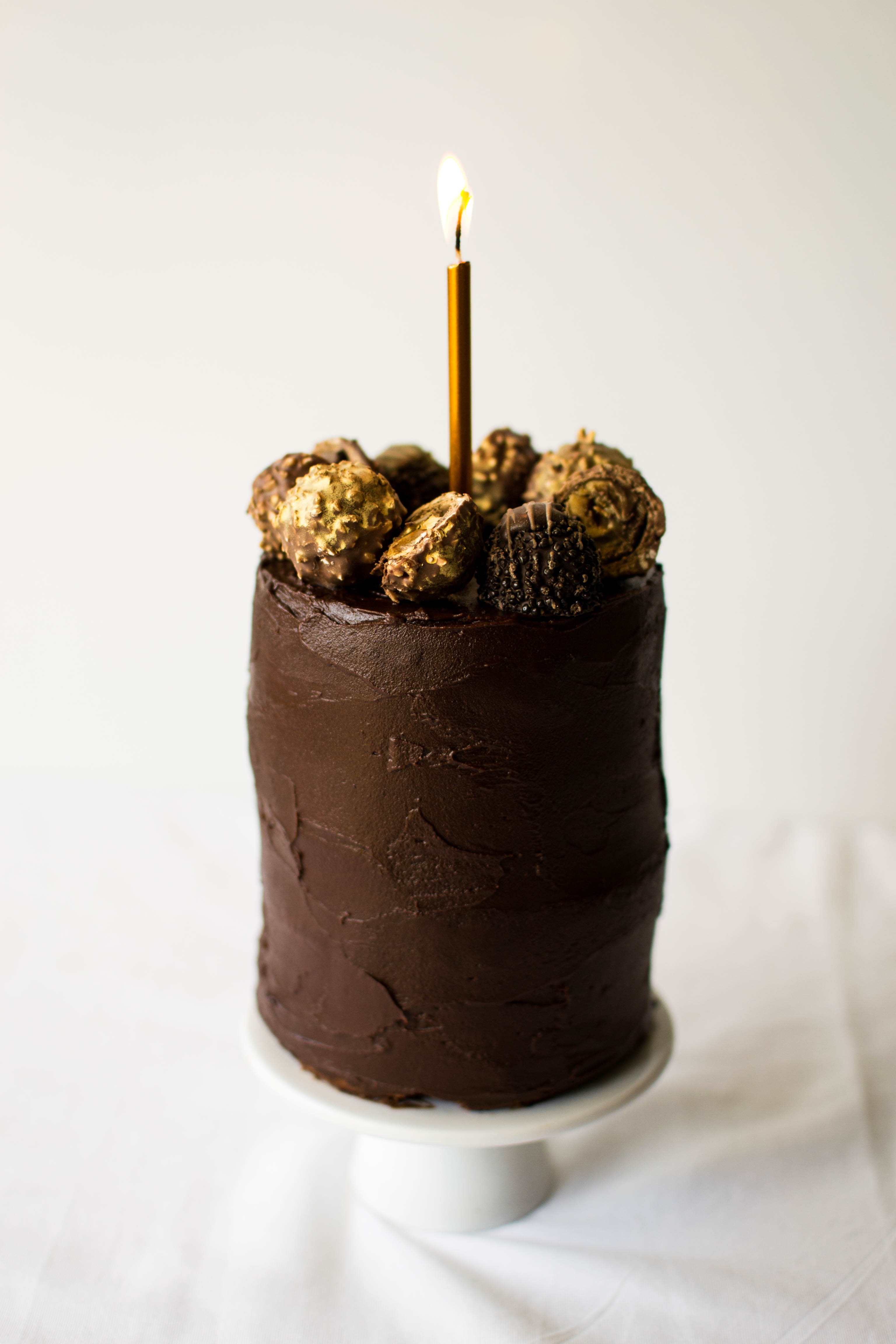 Chocolate Ganache Birthday Cake