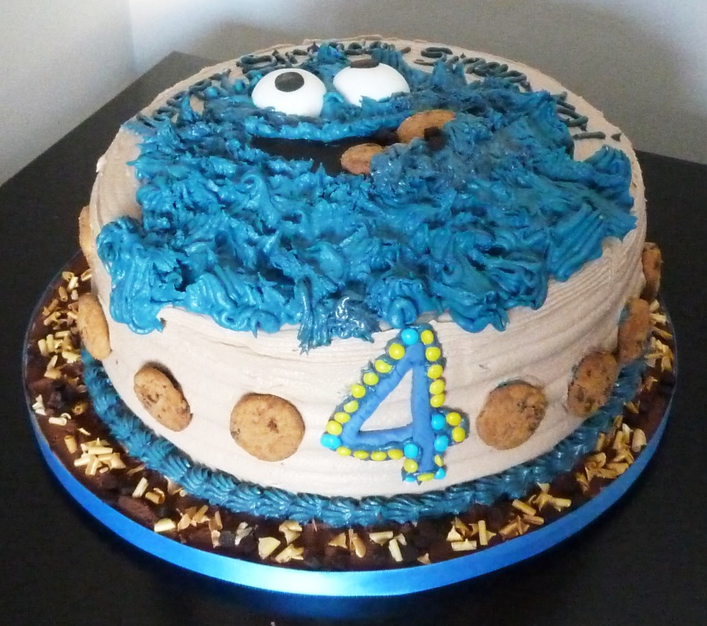 Cookie Monster Birthday Cake