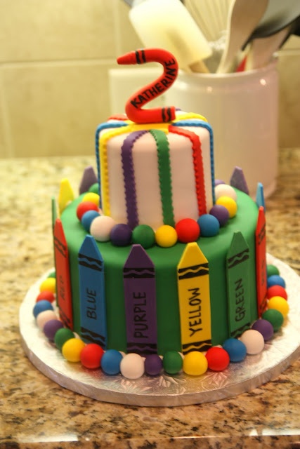 Crayola Crayon Birthday Cake