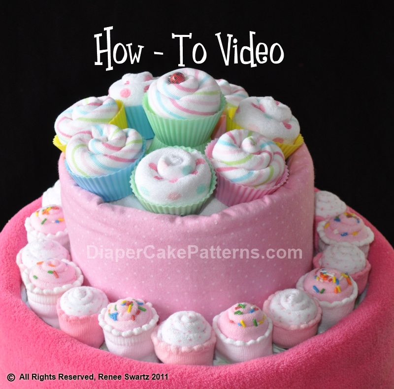 Cupcake Baby Shower Diaper Cake