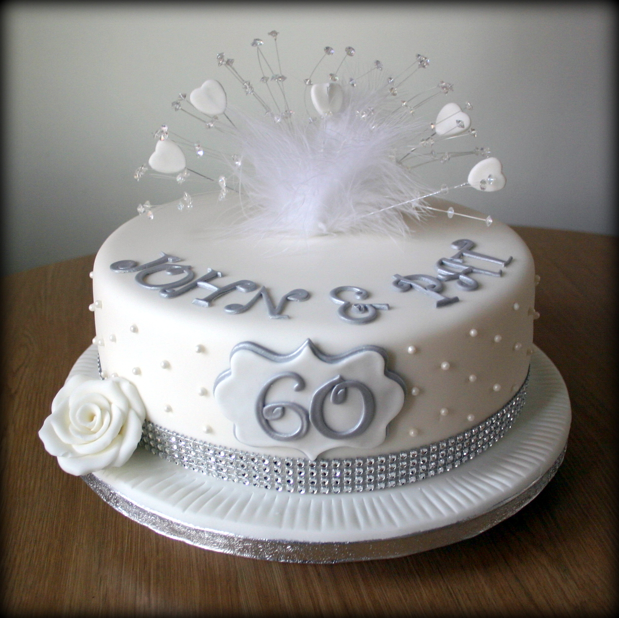 Diamond Anniversary Wedding Cake