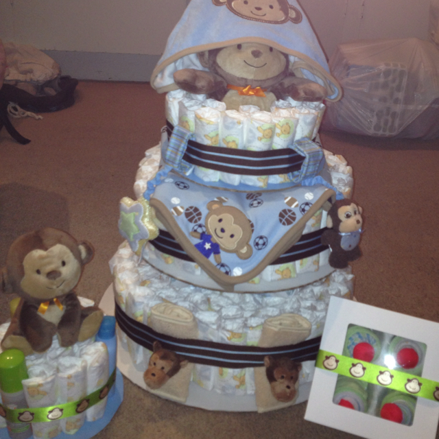 Diaper Cake Washcloth Cupcakes