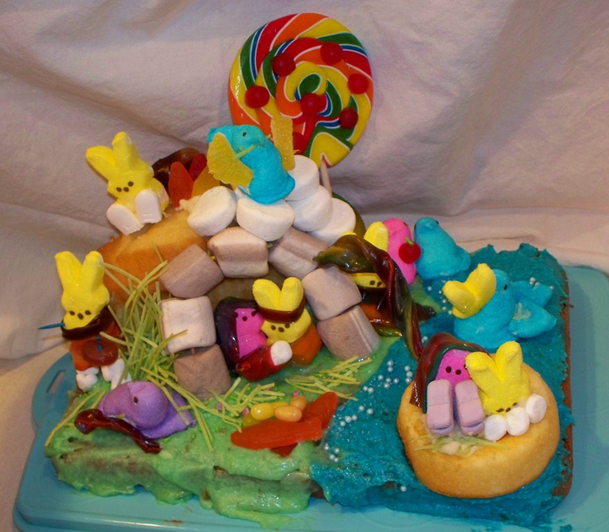 Easter Cake Using Peeps