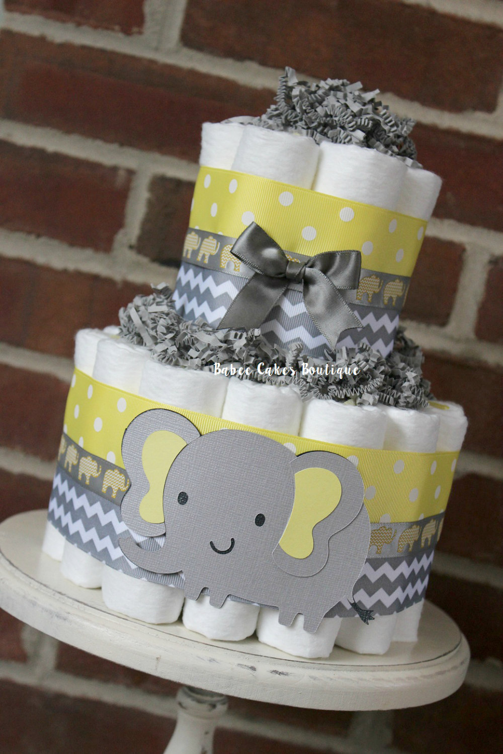 Elephant Baby Shower Diaper Cake