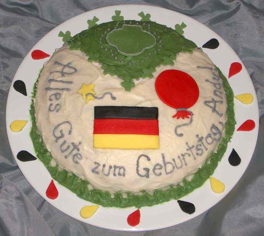 German Happy Birthday Cake