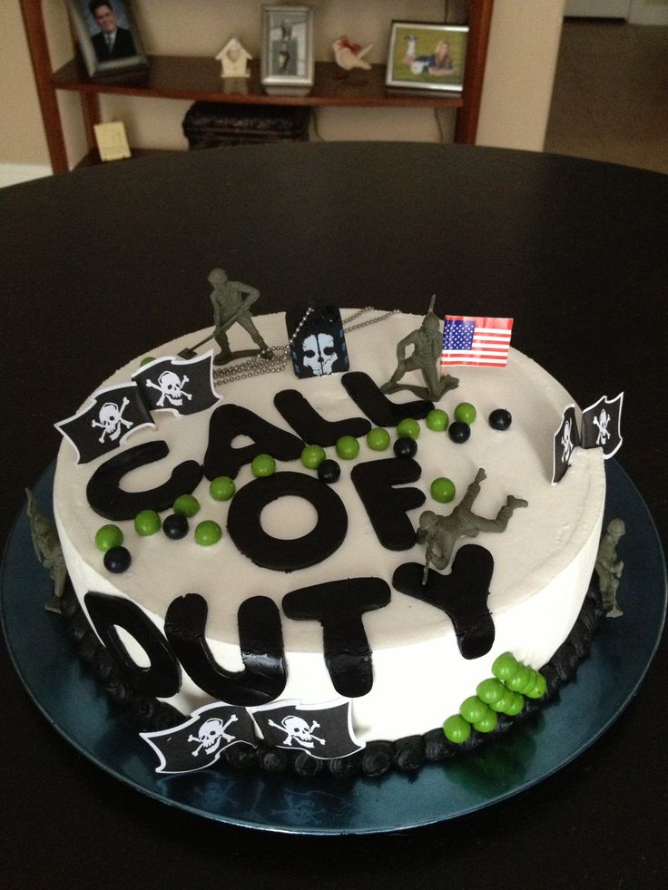 Ghost Call of Duty Birthday Cake