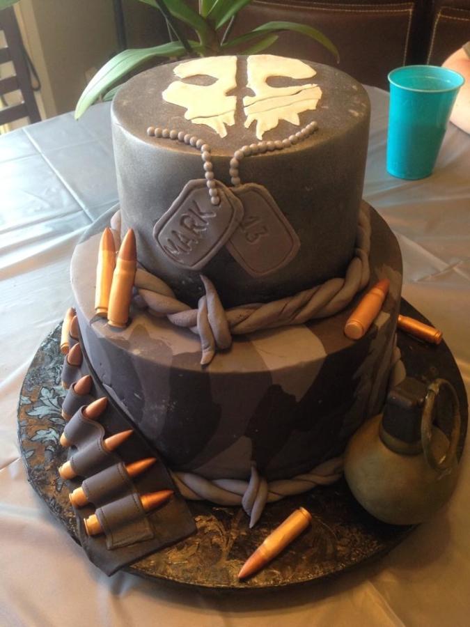 Ghost Call of Duty Birthday Cake