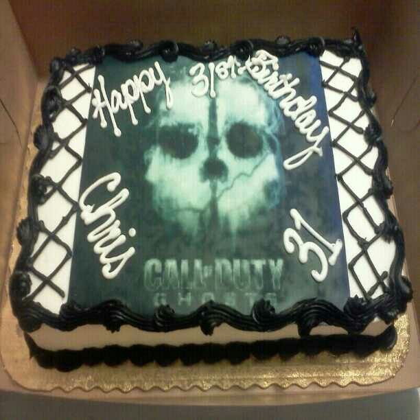 Ghost Call of Duty Birthday Cake