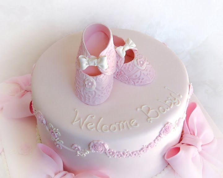 Girl Baby Shower Cake Booties