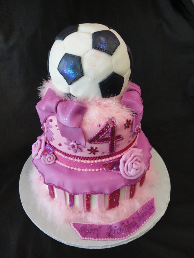 Girl Soccer Birthday Cake