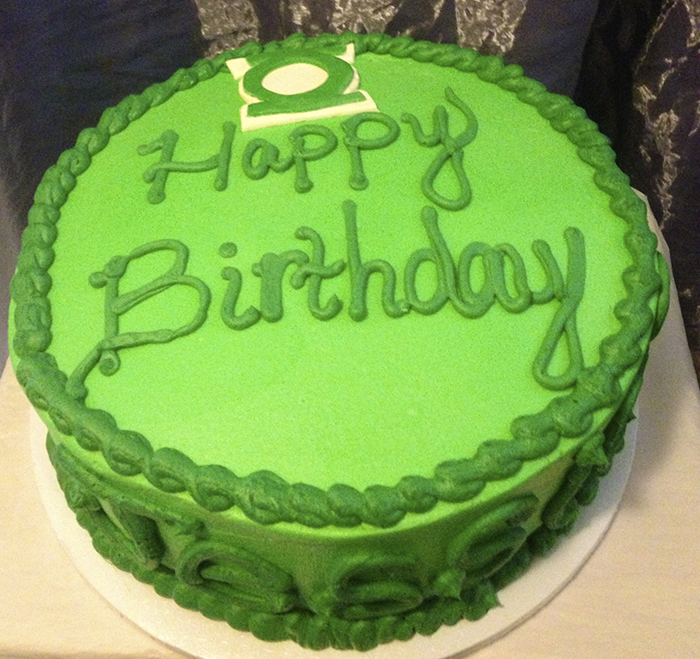 Green Birthday Cake