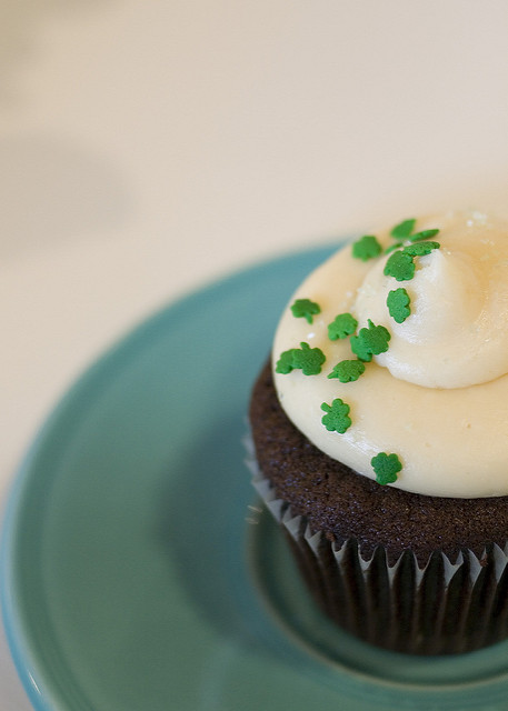 Guinness Cupcakes with Irish Cream Frosting