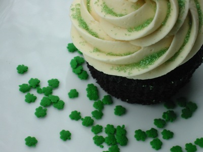 Guinness Cupcakes with Irish Cream Frosting