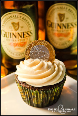 Guinness Cupcakes with Irish Cream Frosting