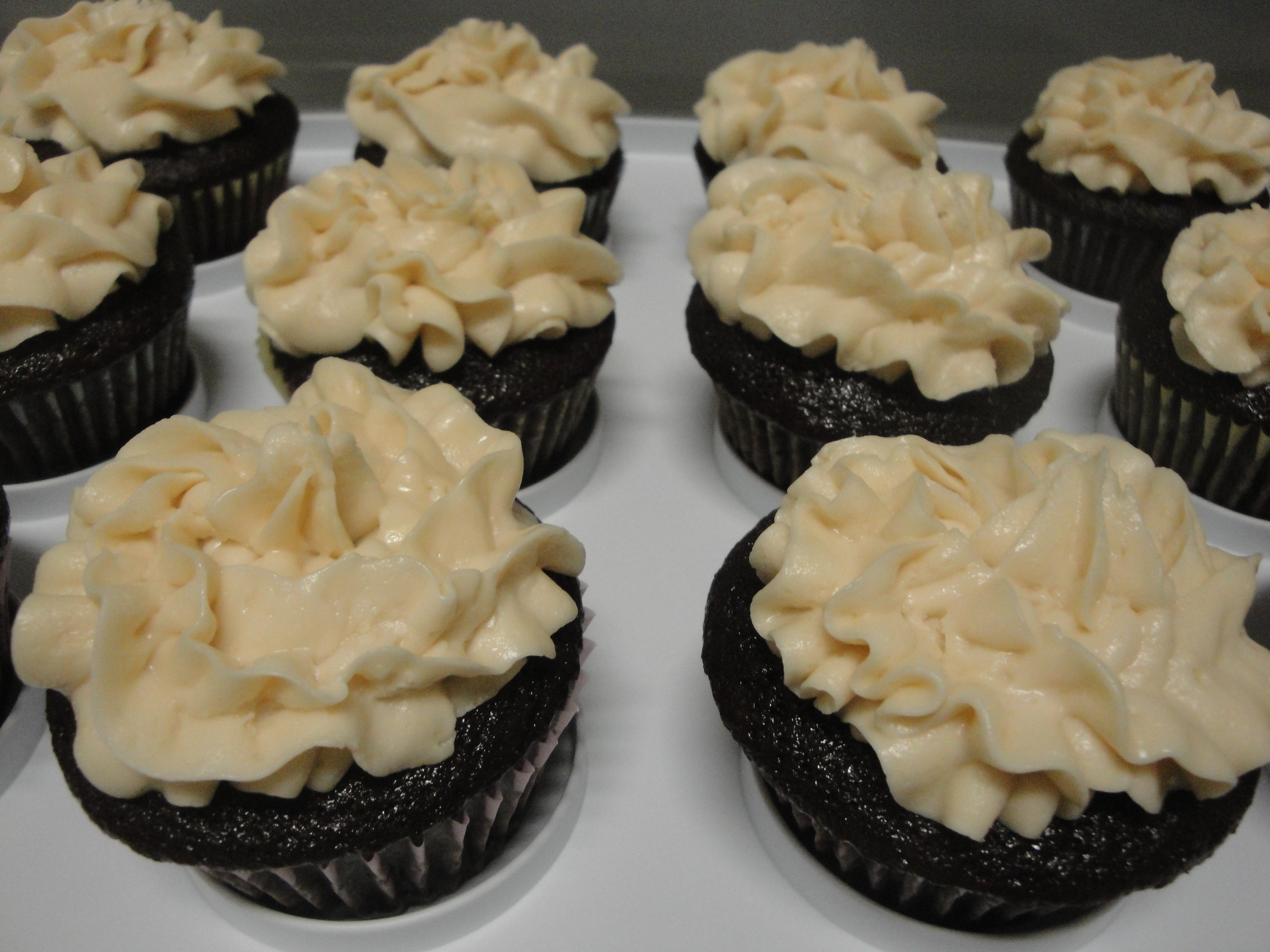 Guinness Cupcakes with Irish Cream Frosting