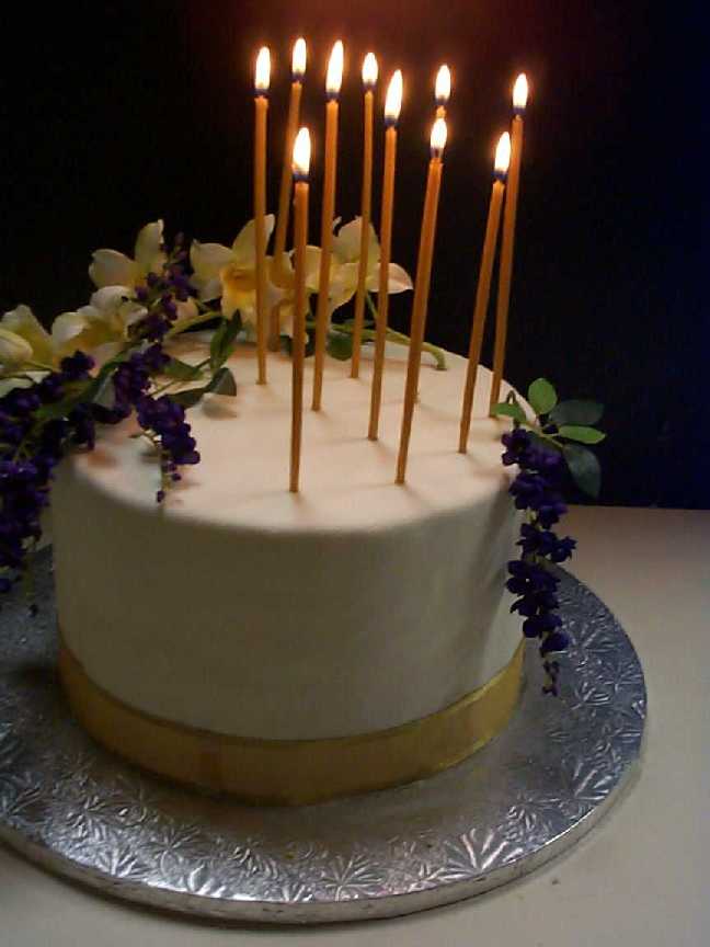 Happy Birthday Elegant Cakes with Candles