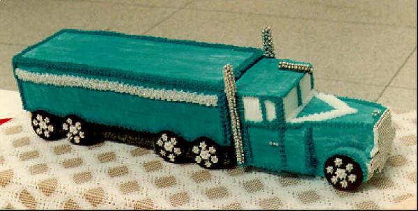 Happy Birthday Semi Truck Cake