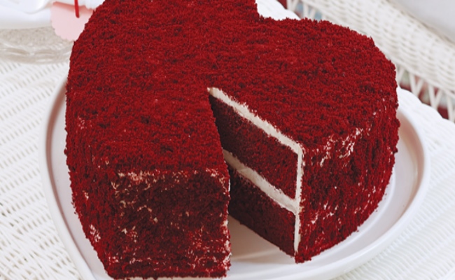 Heart Shaped Red Velvet Cake