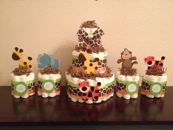 Jungle Baby Shower Diaper Cake