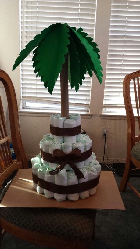 Jungle Baby Shower Diaper Cake