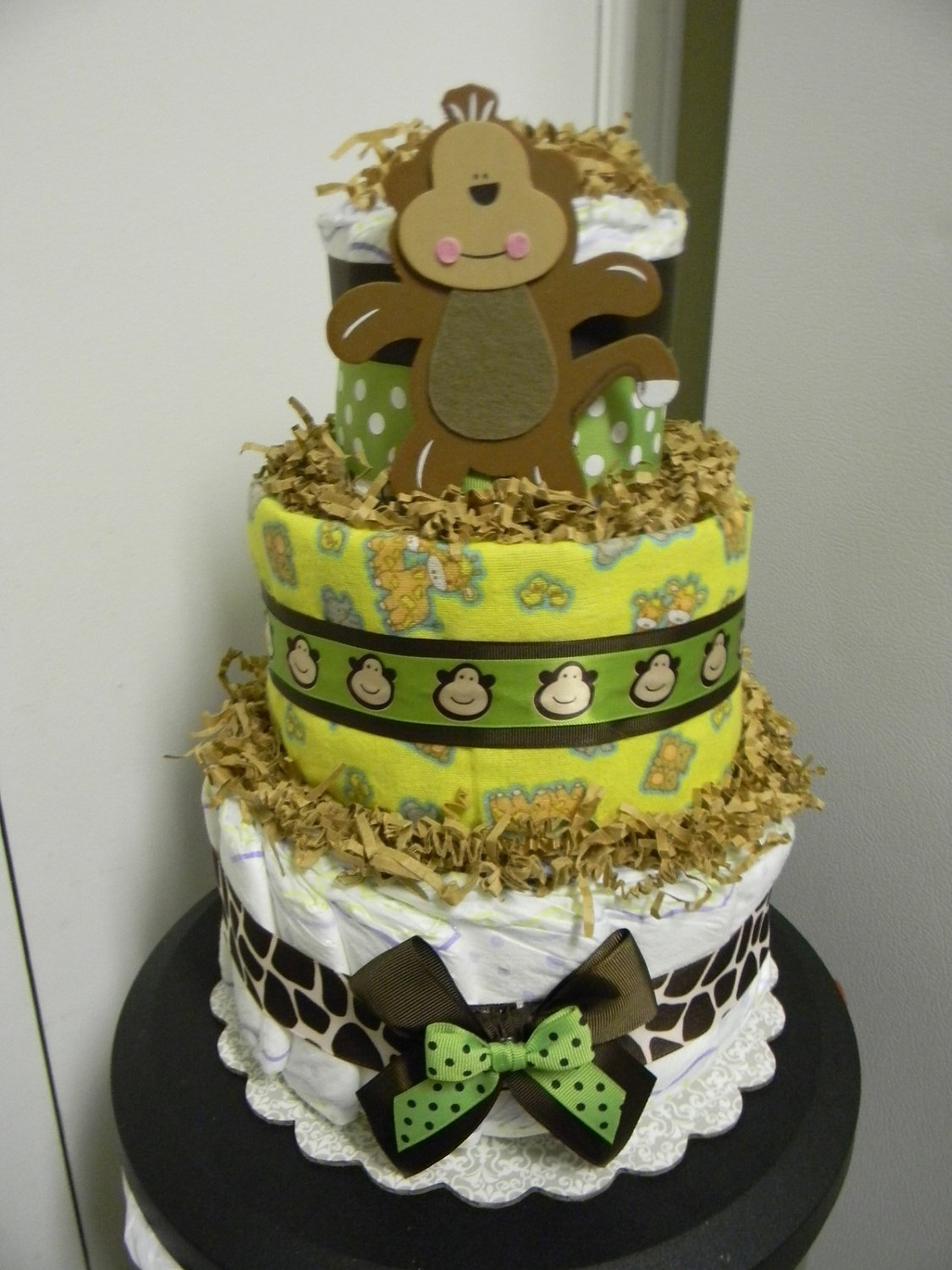 Jungle Theme Baby Shower Diaper Cake