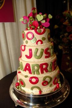 Just Married Wedding Cake