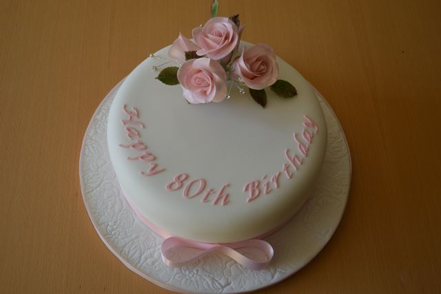 Ladies 80th Birthday Cake