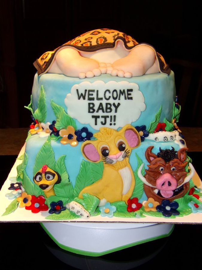 Lion King Baby Shower Cake