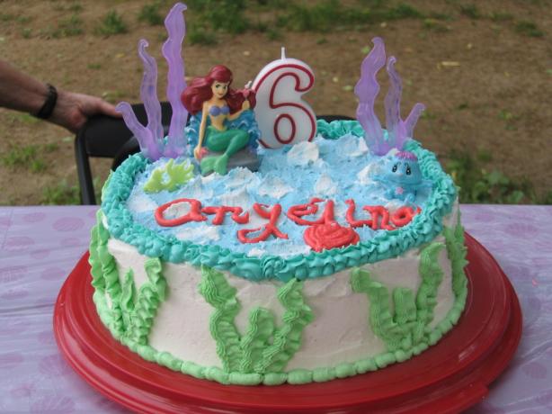 Little Mermaid Homemade Birthday Cake