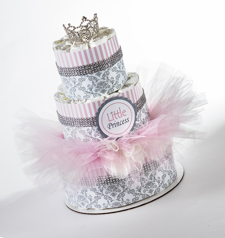 Little Princess Baby Shower Diaper Cakes