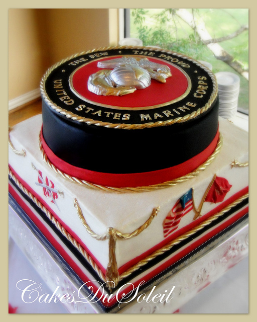 Marine Corps Grooms Cake