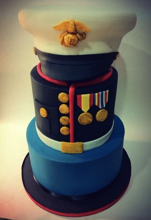 Marine Graduation Cake