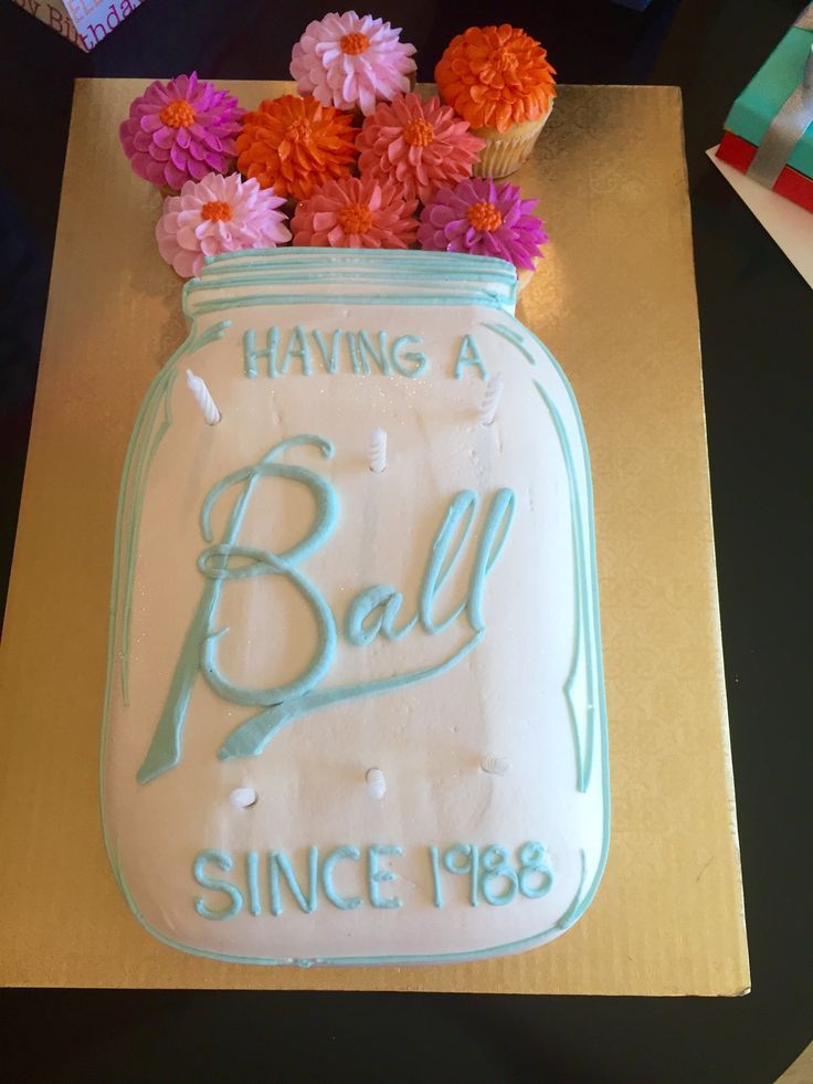 12 Photos of Mason Jar With It On Sheet Cakes