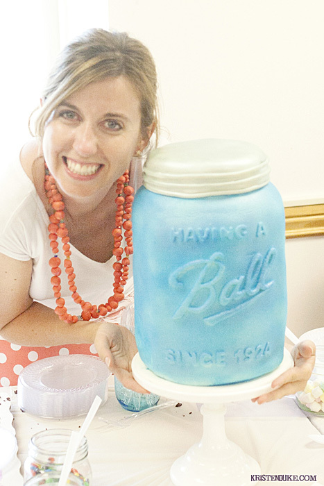 Mason Jar Sheet Cake