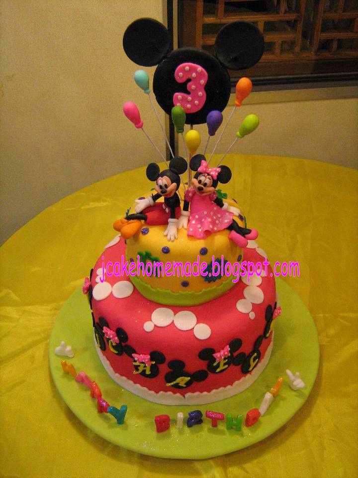 Mickey and Minnie Mouse Birthday Cakes