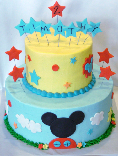 Mickey Mouse Buttercream Birthday Cake