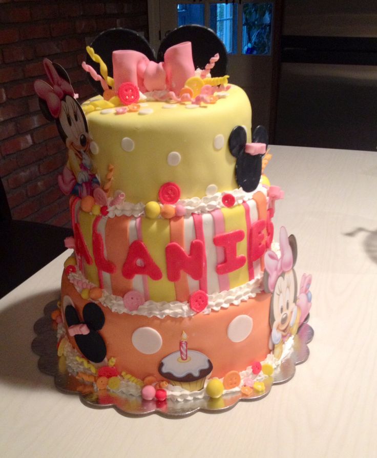 Mini Mouse First Birthday Cake