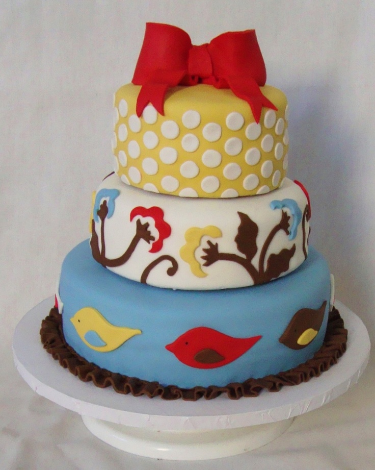 Modern Baby Shower Cake