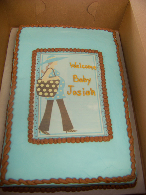 Modern Mom Baby Shower Cake