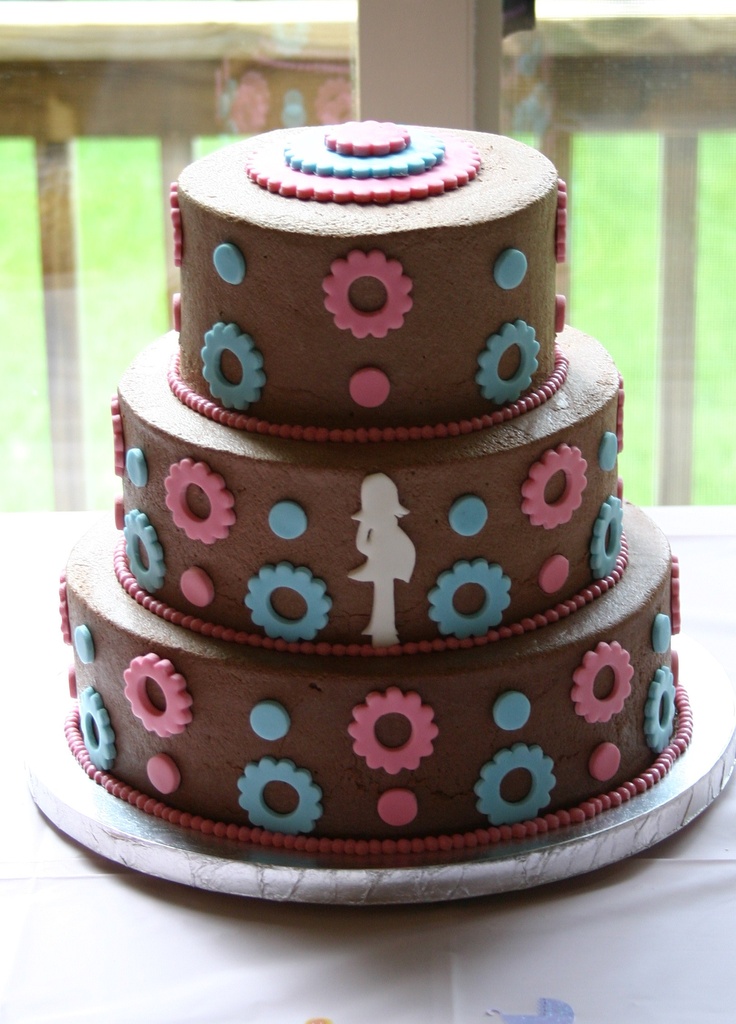 Modern Mommy Baby Shower Cake