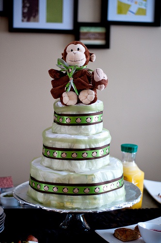 Monkey Baby Shower Diaper Cake