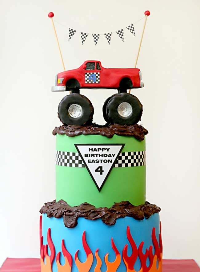 Monster Truck Birthday Cake