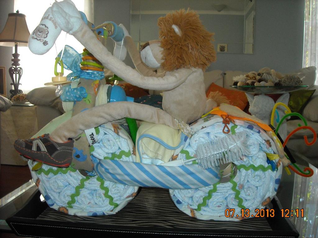 Motorcycle Diaper Cake Boy