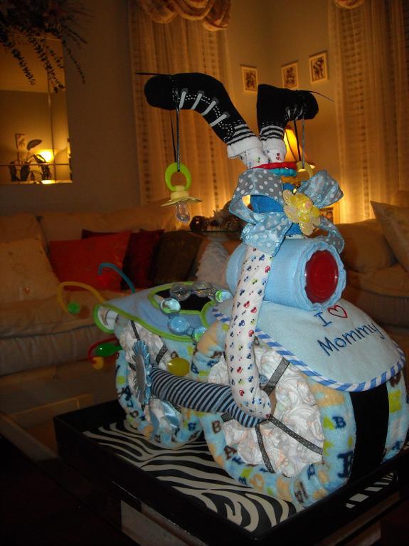 Motorcycle Diaper Cake Boy