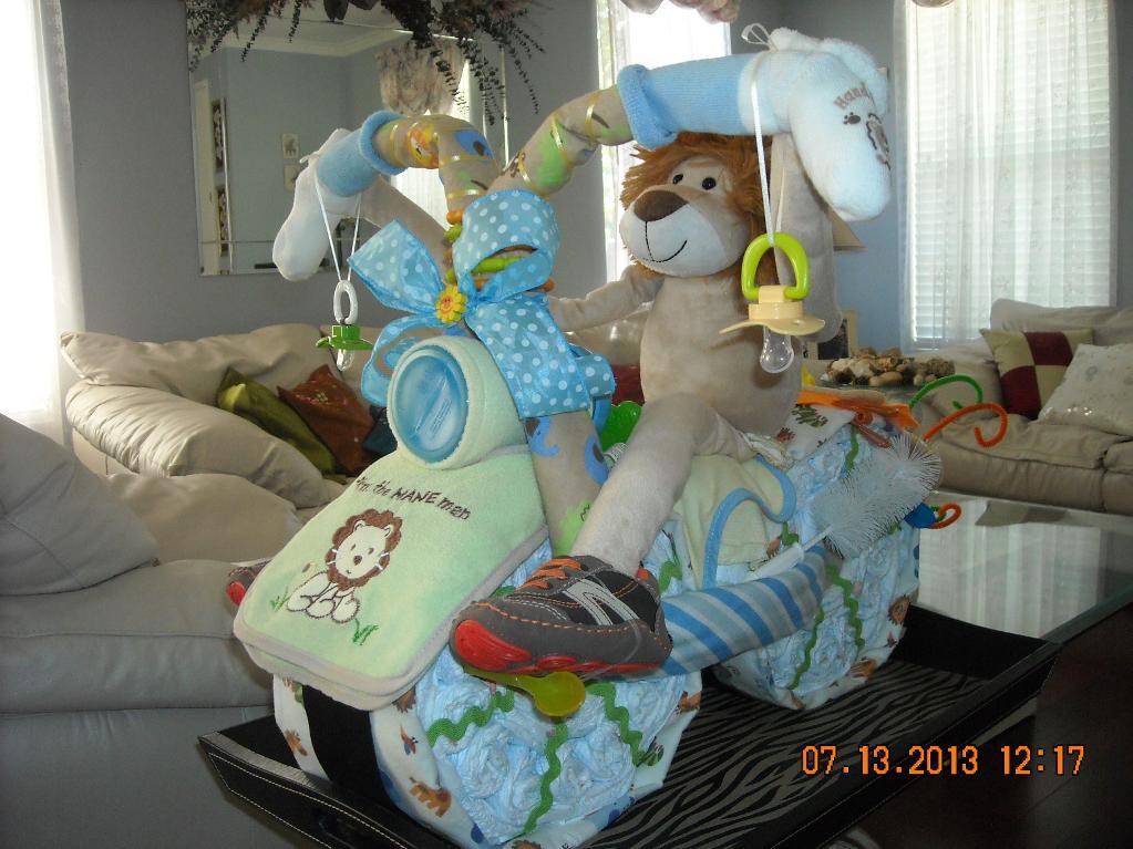 Motorcycle Diaper Cakes for Boys Instructions