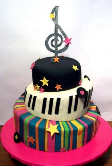 Music Theme Birthday Cake